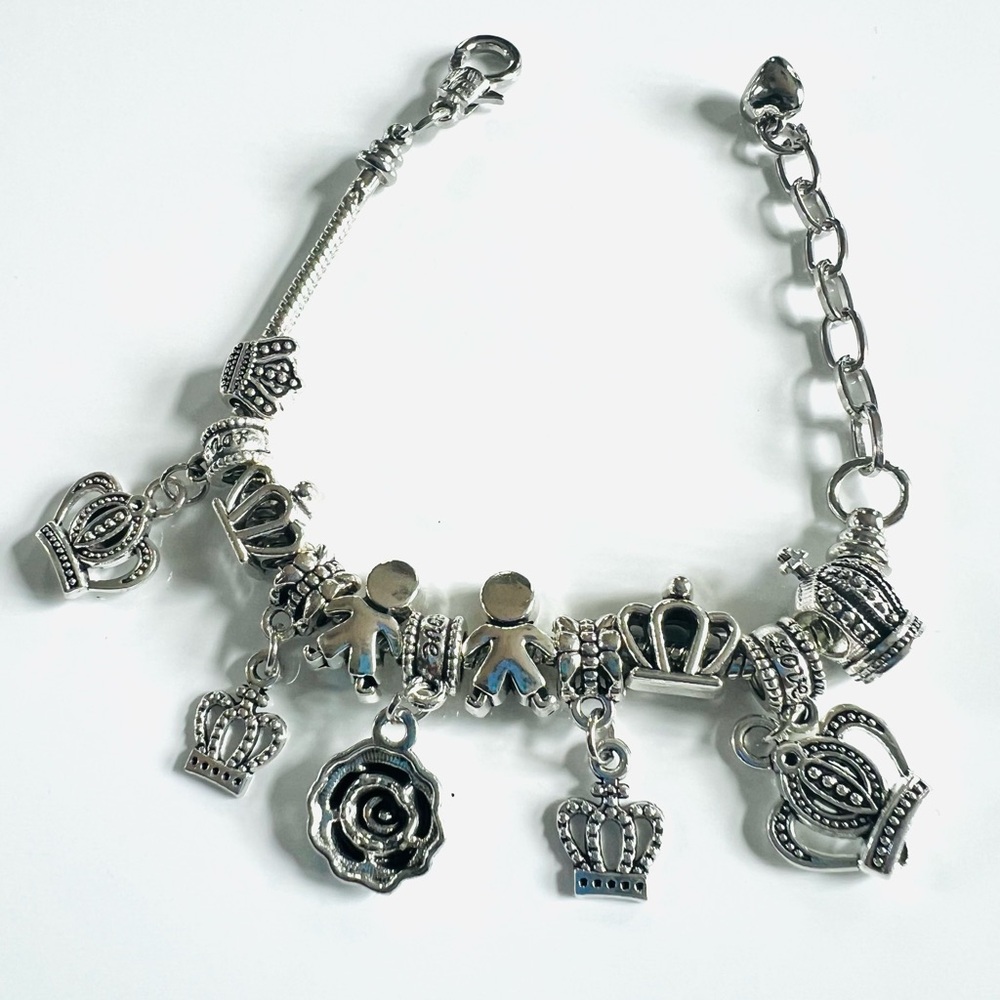 Elegant Silver Charm Bracelet